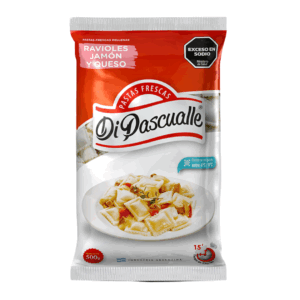 RAVIOLES JAMON Y QUESO X 500 GR